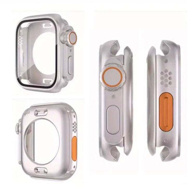 사다리 버클 루프 나일론 시계줄과 울트라 49mm 필름 PC 커버 교체용, 애플 워치 시리즈 44mm용, 애플 워치 시리즈 40mm용, 애플 워치 시리즈 10 / 11 46mm용, 애플 워치 시리즈 10 / 11 42mm용, 애플 워치 시리즈 45mm용