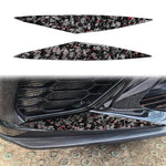 2pcs/Set Forged Gold Foil Carbon Fiber Car Front Bumper Sides Decorative Sticker for Chevrolet Corvette C8 2020-, Left and Right Driver, Front Bumper Sides
