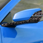 4pcs/Set Forged Gold Foil Carbon Fiber Car Rearview Mirror Decorative Sticker for Chevrolet Corvette C8 2020-, Right Driver, Rearview Mirror, Right Driver