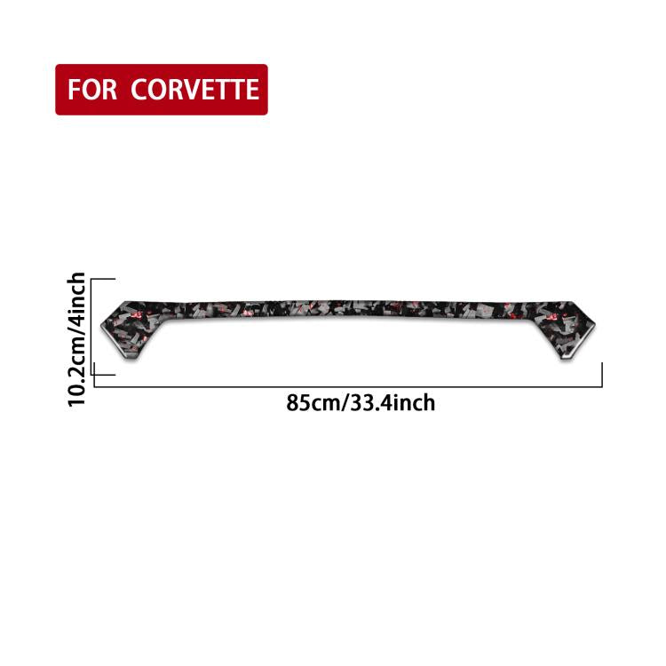Forged Gold Foil Carbon Fiber Car Trunk Decorative Sticker for Chevrolet Corvette C8 2020-, Left and Right Driver, Trunk