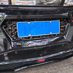 Forged Gold Foil Carbon Fiber Car Rear License Plate Frame Decorative Sticker for Chevrolet Corvette C8 2020-, Left and Right Driver, Rear License Plate Frame