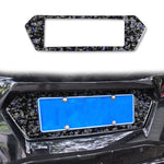 Forged Gold Foil Carbon Fiber Car Rear License Plate Frame Decorative Sticker for Chevrolet Corvette C8 2020-, Left and Right Driver, Rear License Plate Frame