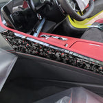 2pcs/Set Forged Gold Foil Carbon Fiber Car Center Console Side Decorative Sticker for Chevrolet Corvette C8 2020-, Right Driver, Center Console Side, Right Driver
