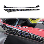 2pcs/Set Forged Gold Foil Carbon Fiber Car Center Console Side Decorative Sticker for Chevrolet Corvette C8 2020-, Right Driver, Center Console Side, Right Driver