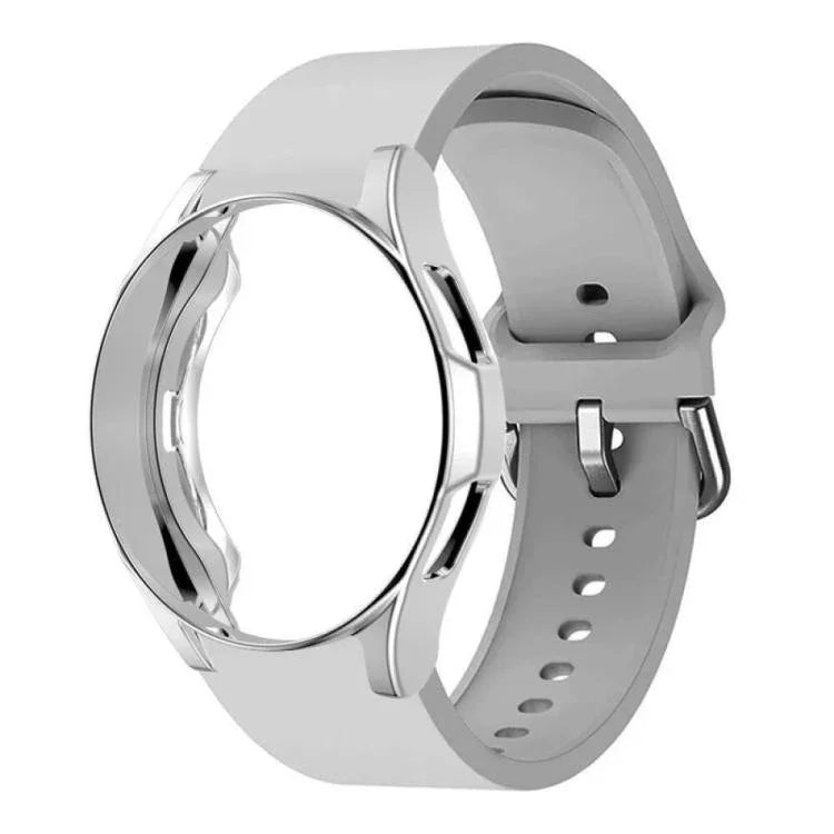 실리콘 시계 밴드와 TPU 케이스, Samsung Galaxy Watch 7 44mm용, Samsung Galaxy Watch 7 40mm용, Samsung Galaxy Watch 4 Classic 46mm용, Samsung Galaxy Watch 4 Classic 42mm용