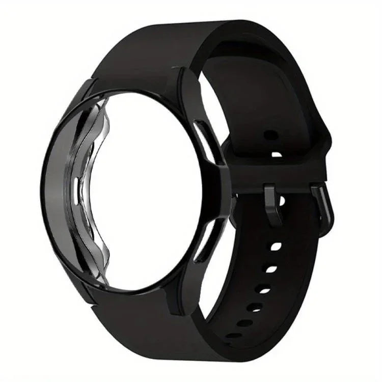 실리콘 시계 밴드와 TPU 케이스, Samsung Galaxy Watch 7 44mm용, Samsung Galaxy Watch 7 40mm용, Samsung Galaxy Watch 4 Classic 46mm용, Samsung Galaxy Watch 4 Classic 42mm용