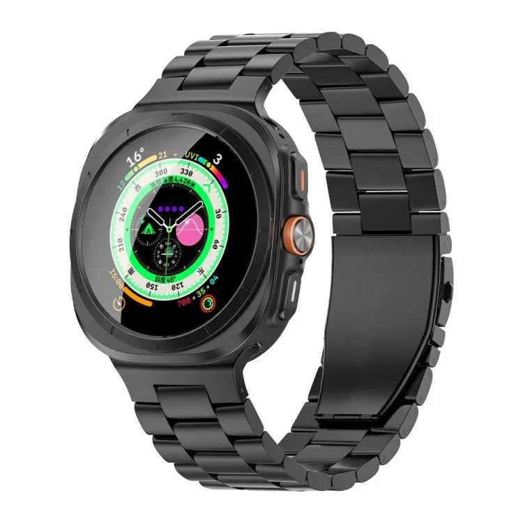 3비즈 플랫 버클 티타늄 합금 시계 밴드, Samsung Galaxy Watch Ultra / Ultra 2025용, Samsung Galaxy Watch8 / Watch8 Classic용
