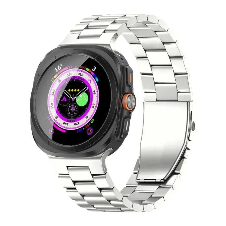 3비즈 플랫 버클 티타늄 합금 시계 밴드, Samsung Galaxy Watch Ultra / Ultra 2025용, Samsung Galaxy Watch8 / Watch8 Classic용