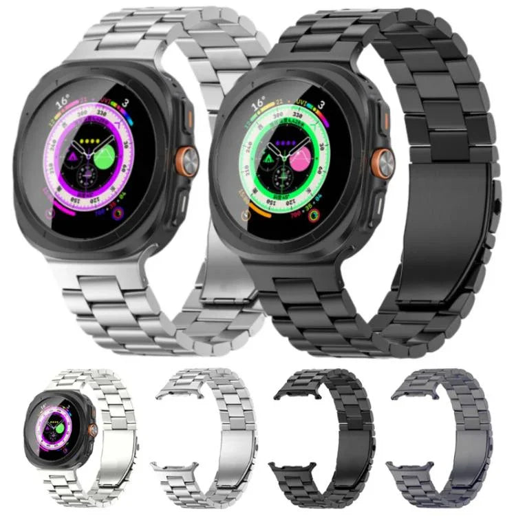 3비즈 플랫 버클 티타늄 합금 시계 밴드, Samsung Galaxy Watch Ultra / Ultra 2025용, Samsung Galaxy Watch8 / Watch8 Classic용