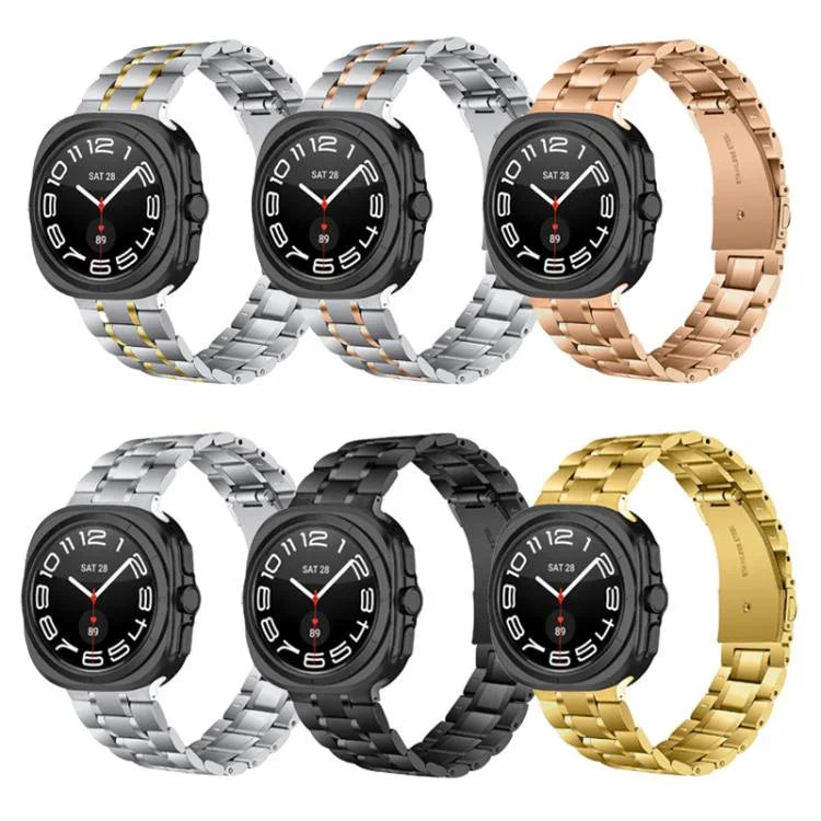 5비즈 스테인리스 스틸 메탈 시계 밴드, Samsung Galaxy Watch Ultra / Ultra 2025용, Samsung Galaxy Watch8 / Watch8 Classic용