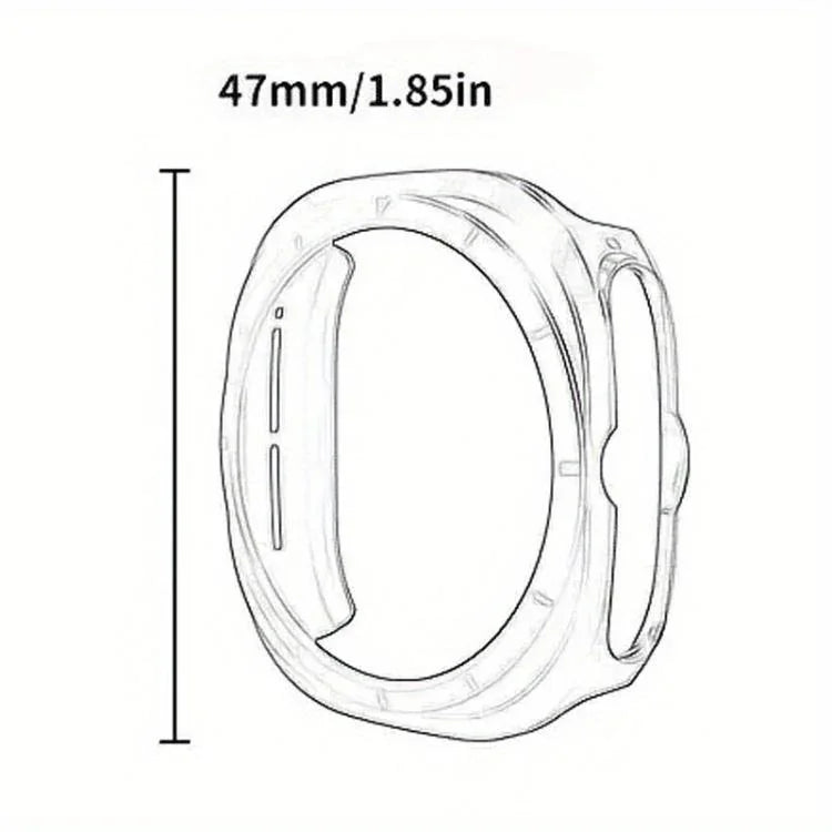 듀얼 로우 홀 실리콘 시계 밴드와 TPU 케이스, 삼성 갤럭시 워치 울트라 47mm / 울트라 2025용