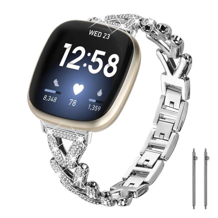 xDfind Small Twist Diamond Metal Watch Band, 20mm For COROS APEX 2 42mm / PACE 2, 20mm For Huawei Watch GT4 / GT3 / GT2, 20mm For Amazfit Bip U / Bip Lite / Bip 3 Pro, 20mm For Amazfit GTS4 Mini/3/2 /2e/2 Mini, 20mm For Xiaomi Haylou RS4 Plus LS11 / LS...
