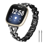 xDfind Small Twist Diamond Metal Watch Band, 20mm For COROS APEX 2 42mm / PACE 2, 20mm For Huawei Watch GT4 / GT3 / GT2, 20mm For Amazfit Bip U / Bip Lite / Bip 3 Pro, 20mm For Amazfit GTS4 Mini/3/2 /2e/2 Mini, 20mm For Xiaomi Haylou RS4 Plus LS11 / LS...