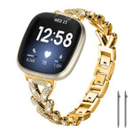 xDfind Small Twist Diamond Metal Watch Band, 20mm For COROS APEX 2 42mm / PACE 2, 20mm For Huawei Watch GT4 / GT3 / GT2, 20mm For Amazfit Bip U / Bip Lite / Bip 3 Pro, 20mm For Amazfit GTS4 Mini/3/2 /2e/2 Mini, 20mm For Xiaomi Haylou RS4 Plus LS11 / LS...