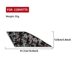 Forged Gold Foil Carbon Fiber Car Front Storage Vents Decorative Sticker for Chevrolet Corvette C8 2020-, Left Driver, Front Storage Vents, Left Driver