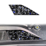 Forged Gold Foil Carbon Fiber Car Front Storage Vents Decorative Sticker for Chevrolet Corvette C8 2020-, Left Driver, Front Storage Vents, Left Driver