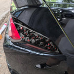 4pcs/Set Forged Gold Foil Carbon Fiber Car Taillight Sides Decorative Sticker for Chevrolet Corvette C8 2020-, Left and Right Driver, Taillight Sides