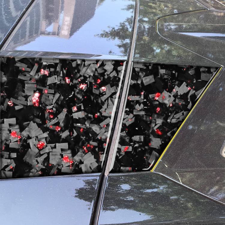 4pcs/Set Forged Gold Foil Carbon Fiber Car Roof Camera Sides Decorative Sticker for Chevrolet Corvette C8 2020-, Left and Right Driver, Roof Camera Sides