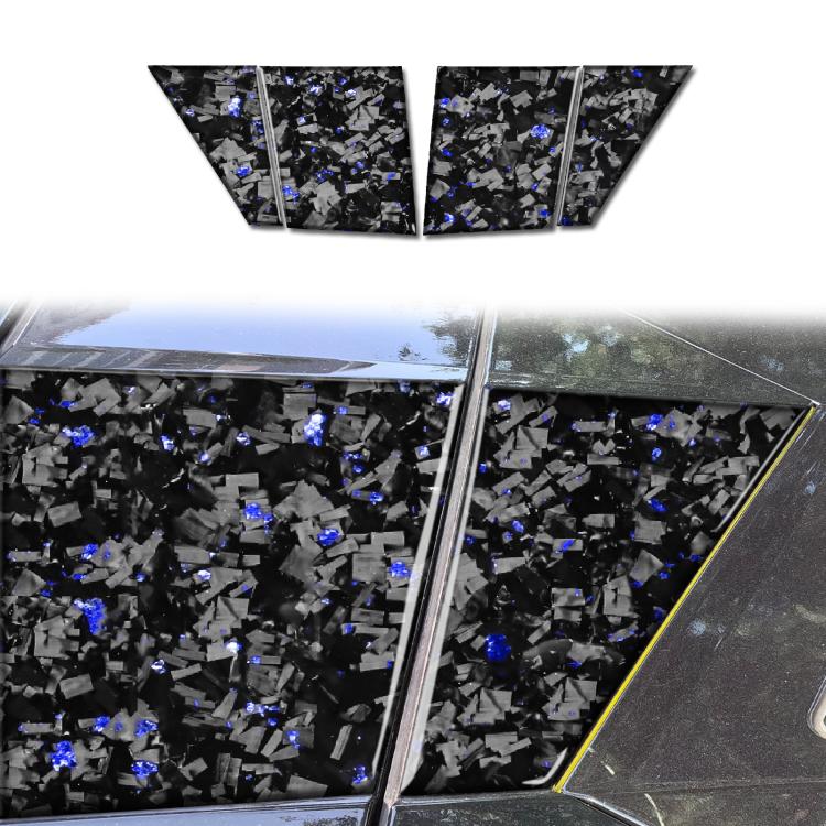 4pcs/Set Forged Gold Foil Carbon Fiber Car Roof Camera Sides Decorative Sticker for Chevrolet Corvette C8 2020-, Left and Right Driver, Roof Camera Sides
