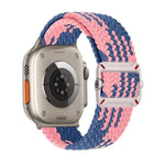 더블 루프 기계식 버클 나일론 꼬임 시계줄, 애플 워치 42mm / 41mm / 40mm / 38mm용