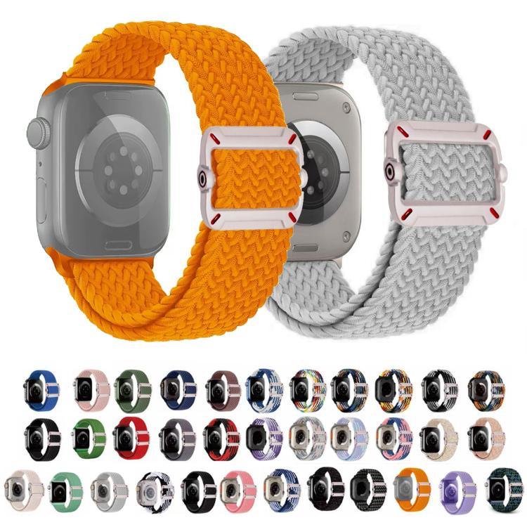 더블 루프 기계식 버클 나일론 꼬임 시계줄, 애플 워치 46mm / 49mm / 45mm / 44mm용