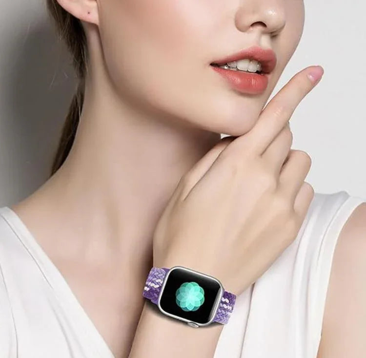 더블 루프 기계식 버클 나일론 꼬임 시계줄, 애플 워치 42mm / 41mm / 40mm / 38mm용