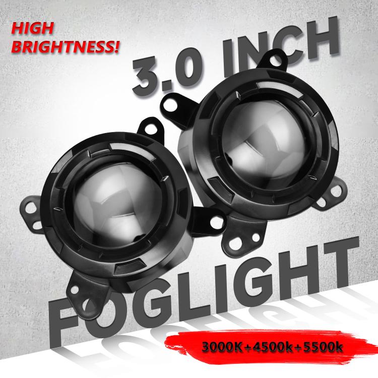 T14 2pcs/Pack 55W 3 inch High Power Dual Lens Fog Light Left and Right Mount Holder Style, For DAF Trucks