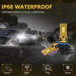2pcs/Pack 35W 3000LM 6500K IP68 Waterproof Car LED Headlight Bulb, 9005, 9006, H1, H4, H7, H11