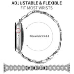 xDfind 스몰 트위스트 다이아몬드 메탈 시계줄, 애플 워치 38 / 40 / 41 / S10 42mm 20mm용