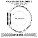 20mm xDfind 스몰 트위스트 다이아몬드 메탈 시계 밴드, 삼성 갤럭시 Watch FE/7/6/5/4 Classic용