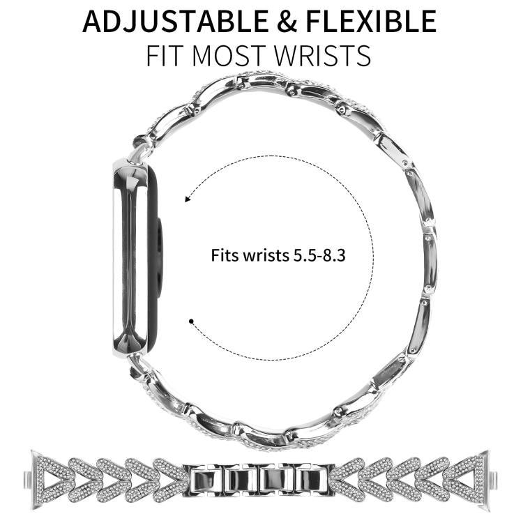 20mm xDfind Small Twist Diamond Metal Watch Band, For Xiaomi Band 10 Pro/9 Pro/Redmi Watch 6/5/4, For Redmi Watch 3 Active / Watch 3 Lite, For Redmi Watch 3