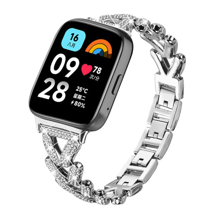 20mm xDfind Small Twist Diamond Metal Watch Band, For Xiaomi Band 10 Pro/9 Pro/Redmi Watch 6/5/4, For Redmi Watch 3 Active / Watch 3 Lite, For Redmi Watch 3