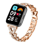 20mm xDfind Small Twist Diamond Metal Watch Band, For Xiaomi Band 10 Pro/9 Pro/Redmi Watch 6/5/4, For Redmi Watch 3 Active / Watch 3 Lite, For Redmi Watch 3