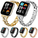 20mm xDfind Small Twist Diamond Metal Watch Band, For Xiaomi Band 10 Pro/9 Pro/Redmi Watch 6/5/4, For Redmi Watch 3 Active / Watch 3 Lite, For Redmi Watch 3
