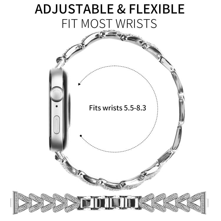 20mm xDfind Small Twist Diamond Metal Watch Band, For Huawei Watch Fit 5 / Fit 5 Pro / Fit 4