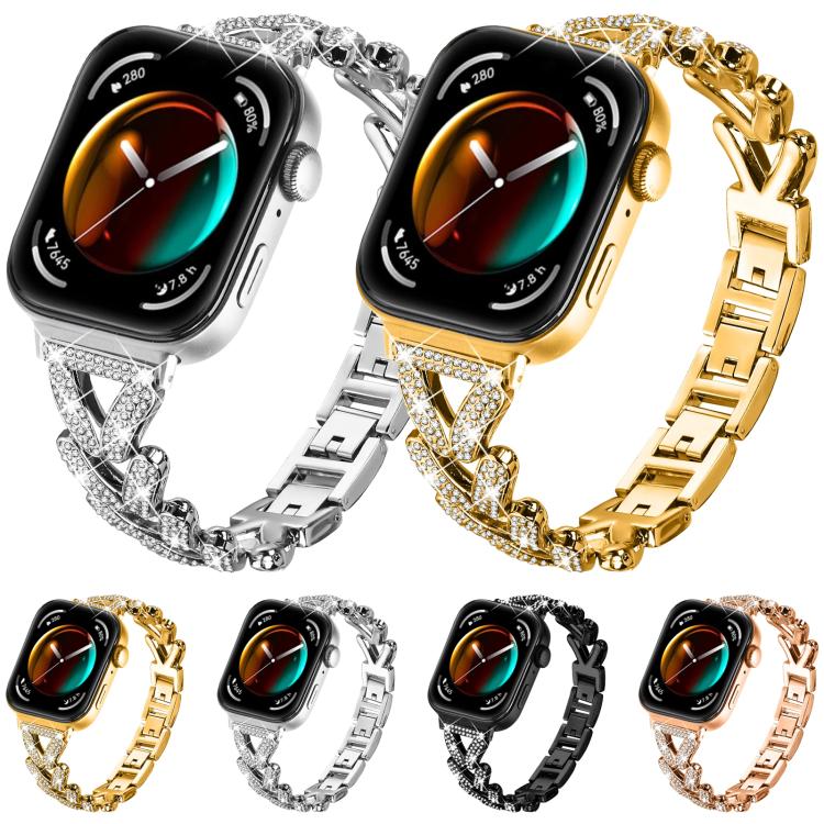 20mm xDfind Small Twist Diamond Metal Watch Band, For Huawei Watch Fit 5 / Fit 5 Pro / Fit 4
