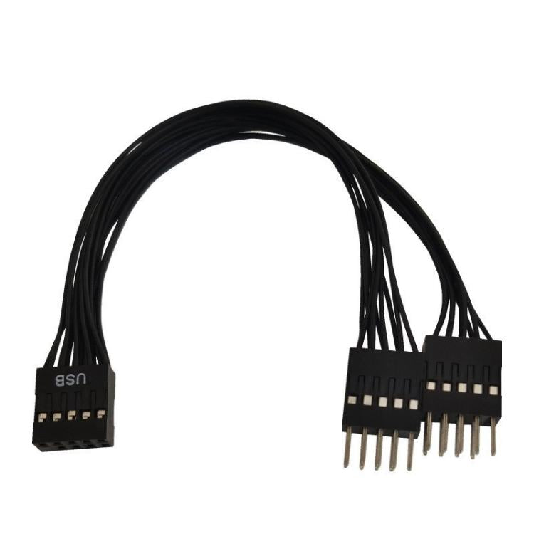 데스크탑 컴퓨터 마더보드 2-in-1 9핀 USB 어댑터 연장 케이블, 9핀