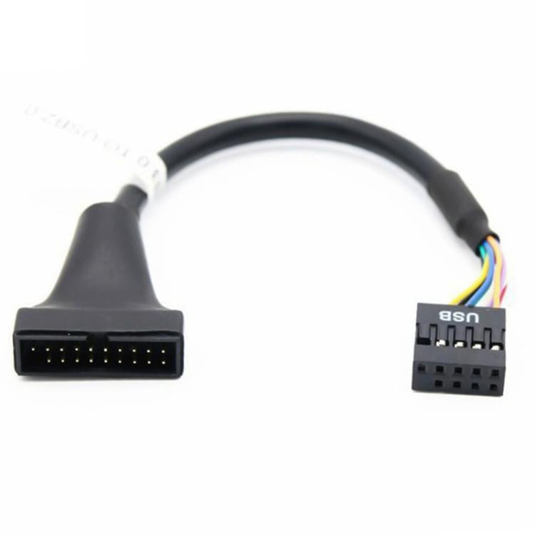 컴퓨터 마더보드 USB3.0 어댑터 케이블 2개, 20핀 수컷 to 9핀 암컷, 9핀 수컷 to 20핀 암컷