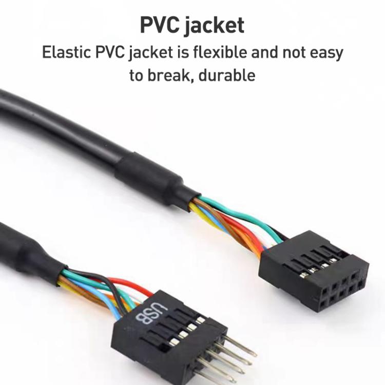 컴퓨터 마더보드 USB3.0 어댑터 케이블 2개, 20핀 수컷 to 9핀 암컷, 9핀 수컷 to 20핀 암컷