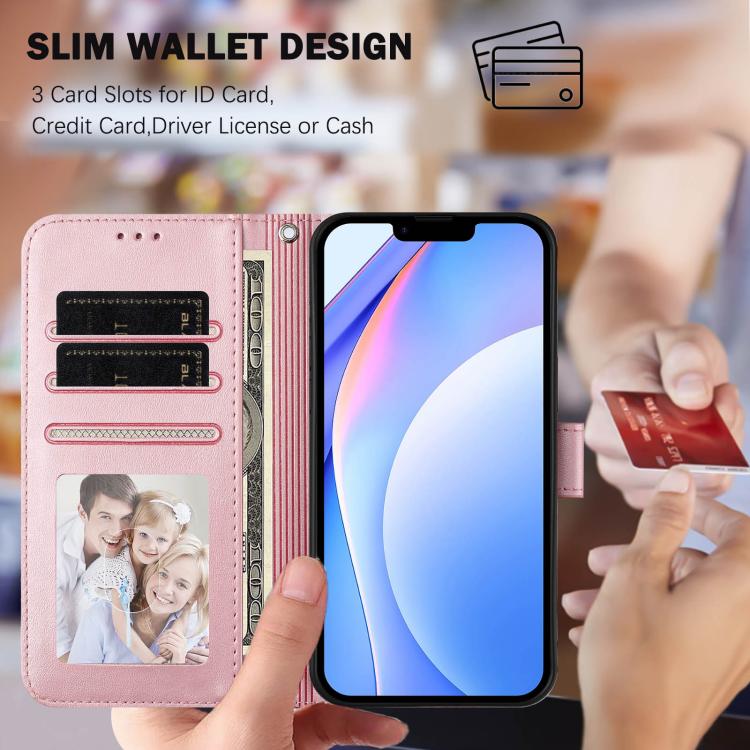 리터 판다 엠보싱 RFID 가죽 폰 케이스 목걸이 끈 포함, iPhone 14 Pro Max용, iPhone SE 2022 / 2020 / 8 / 7용, iPhone 13 Pro Max용, iPhone 13 Pro용, iPhone 13 mini용, iPhone 12 / 12 Pro용, iPhone 12 Pro Max용, iPhone 12 mini용