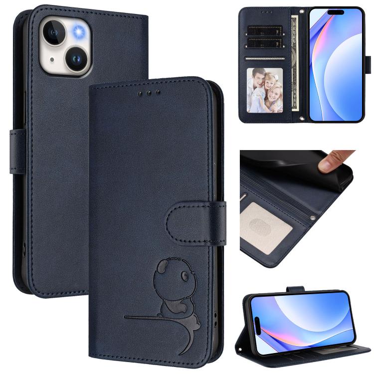 리터 판다 엠보싱 RFID 가죽 폰 케이스 목걸이 끈 포함, iPhone 14 Pro Max용, iPhone SE 2022 / 2020 / 8 / 7용, iPhone 13 Pro Max용, iPhone 13 Pro용, iPhone 13 mini용, iPhone 12 / 12 Pro용, iPhone 12 Pro Max용, iPhone 12 mini용