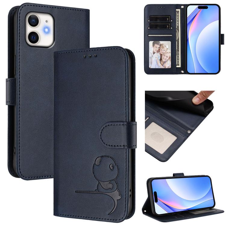 리터 판다 엠보싱 RFID 가죽 폰 케이스 목걸이 끈 포함, iPhone 14 Pro Max용, iPhone SE 2022 / 2020 / 8 / 7용, iPhone 13 Pro Max용, iPhone 13 Pro용, iPhone 13 mini용, iPhone 12 / 12 Pro용, iPhone 12 Pro Max용, iPhone 12 mini용