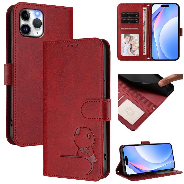 리터 판다 엠보싱 RFID 가죽 폰 케이스 목걸이 끈 포함, iPhone 11 Pro Max용, iPhone 11용, iPhone 11 Pro용, iPhone X / XS용, iPhone XR용, iPhone XS Max용, iPhone 8 Plus / 7 Plus용