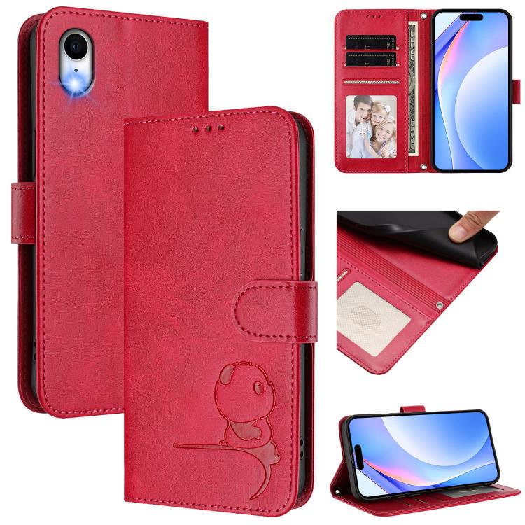 리터 판다 엠보싱 RFID 가죽 폰 케이스 목걸이 끈 포함, iPhone 11 Pro Max용, iPhone 11용, iPhone 11 Pro용, iPhone X / XS용, iPhone XR용, iPhone XS Max용, iPhone 8 Plus / 7 Plus용