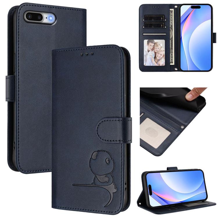 리터 판다 엠보싱 RFID 가죽 폰 케이스 목걸이 끈 포함, iPhone 11 Pro Max용, iPhone 11용, iPhone 11 Pro용, iPhone X / XS용, iPhone XR용, iPhone XS Max용, iPhone 8 Plus / 7 Plus용