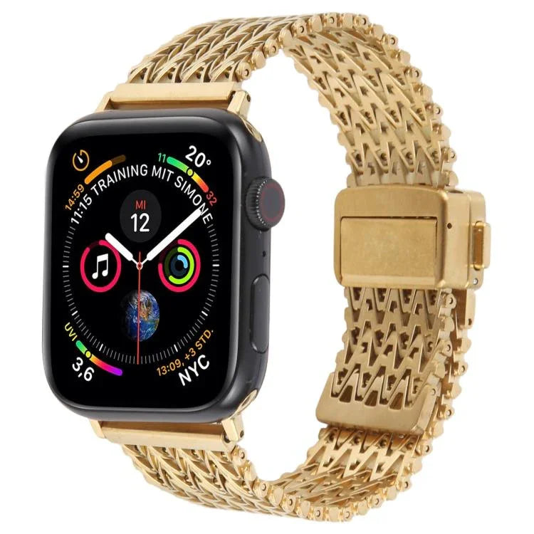 자석 스냅 클라스프 스틸 메시 메탈 시계줄, 애플 워치 46mm / 49mm / 45mm / 44mm용, 애플 워치 42mm / 41mm / 40mm / 38mm용