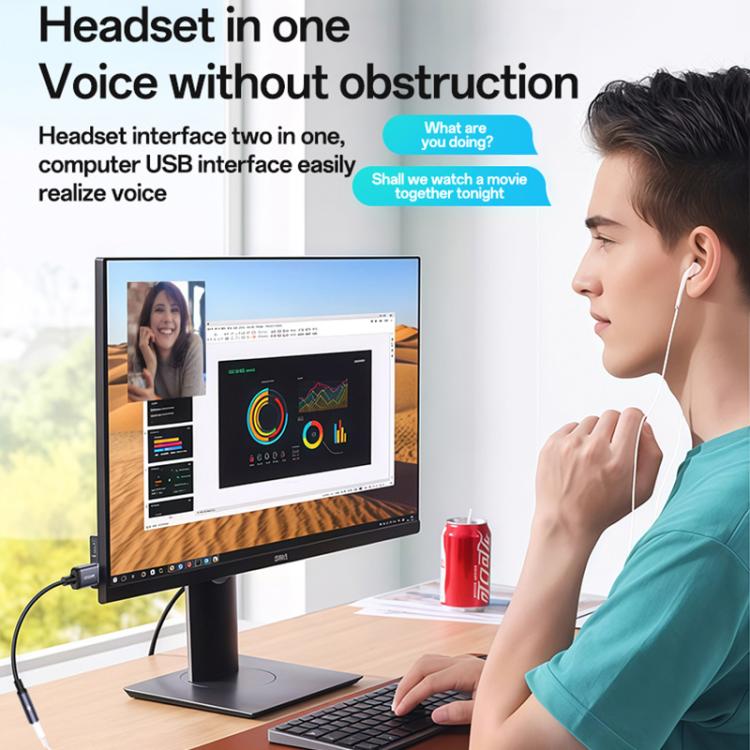 Yesido YAU46 USB to 3.5mm 알루미늄 합금 오디오 어댑터, YAU46