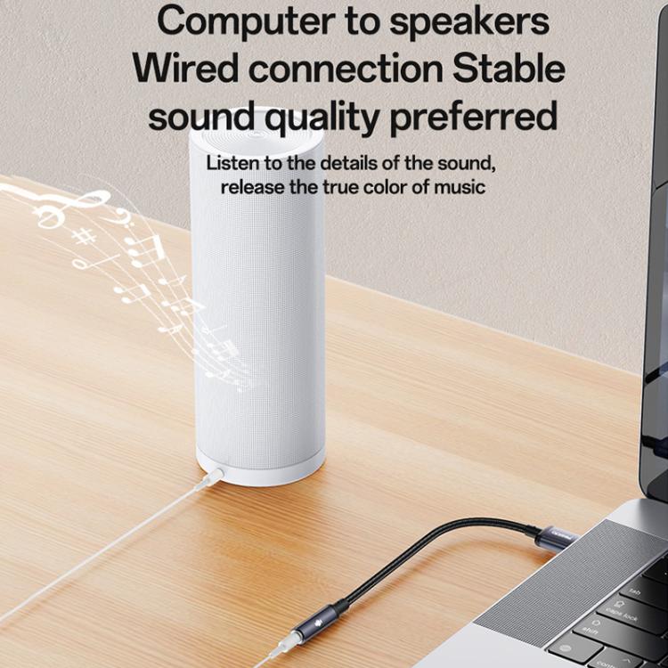Yesido YAU46 USB to 3.5mm 알루미늄 합금 오디오 어댑터, YAU46