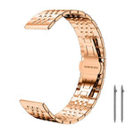 xDfind Seven-bead Solid Stainless Steel Watch Band, 14mm, 18mm, 20mm, 22mm