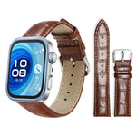 xDfind Bamboo Texture Pin Buckle Leather Watch Band, For Huawei Watch Fit 5 / Fit 5 Pro 20mm, For Huawei Band 10 / 9 / 8 14mm, For Huawei Watch D2 22mm